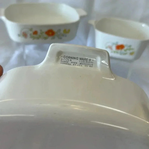 Vintage Corningware Wildflower Casserole Bakeware Dish Set of 3 - Picture 11 of 12